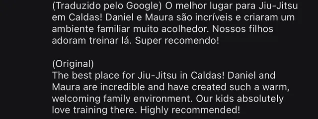 Print de mensagem de agradecimento de aluno ou encarregado de educação